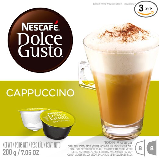 Nescafe Dolce Gusto for Nescafe Dolce Gusto Brewers, Cappuccino, 48 Count