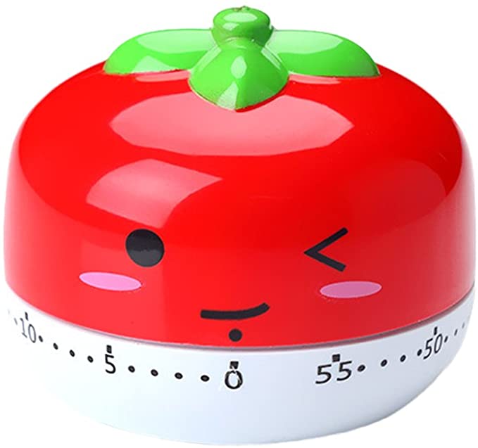 SYCYKA Novelty Kitchen Timer Mechanical Rotating Alarm for Cooking, Baking (white tomato)