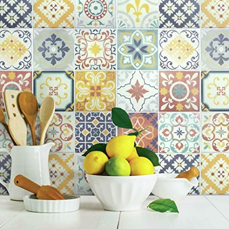 RoomMates Spanish Terracotta Tile Peel and Stick Backsplash