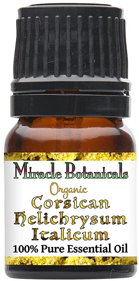 Miracle Botanicals Corsican Helichrysum Essential Oil - 100% Pure Helichrysum Italicum - Therapeutic Grade (2.5ML)