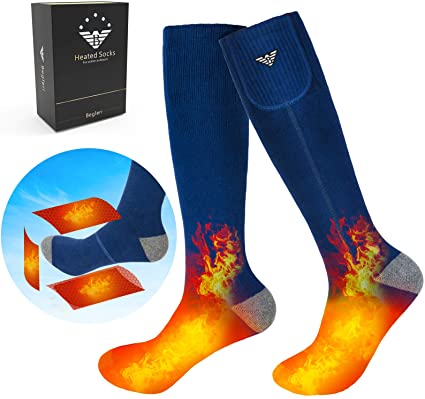 Heated Socks for Men Women - Electric Socks 7.4V Rechargable for Winter Sport Outdoors