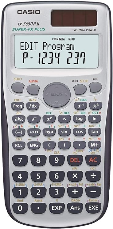 Casio Super Fx-3650p Programmable Scientific Calculator with 2-line Natural Textbook Display Multi Replay Function Silver