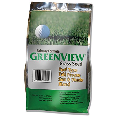 GreenView Fairway Formula Grass Seed Turf Type Tall Fescue Sun & Shade Blend, 5 lb Bag