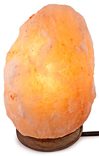 Crystal Decor® Hand Crafted Natural Himalayan Salt Lamp On Wooden Base