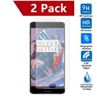 KingCool OnePlus 3 Screen Protector 2 Pack Tempered Glass Screen Protector for OnePlus 3