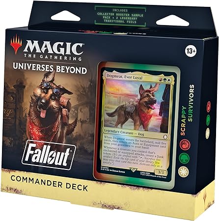 Magic: The Gathering Fallout Commander Deck - Scrappy Survivors (100-Card Deck, 2-Card Collector Booster Sample Pack   Accessories)