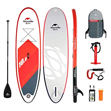 Naturehike Inflatable Stand Up Paddle Board (5/6 Inches Thick) with Premium SUP Accessories & Carry Bag | Wide Stance, Bottom Fin for Paddling, Surf Control, Non-Slip Deck