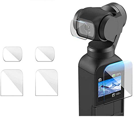 O'woda Tempered Glass Screen Protector   Lens Protection Film HD Explosion-Proof Anti-Scratch for DJI Osmo Pocket (4 Pcs)