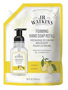 J.R. Watkins Liquid Foaming Hand Soap Lemon Refill, Pack of 1