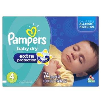 Pampers Baby Dry Extra Protection Diapers Super Pack Size 4 74 Count Packaging May Vary