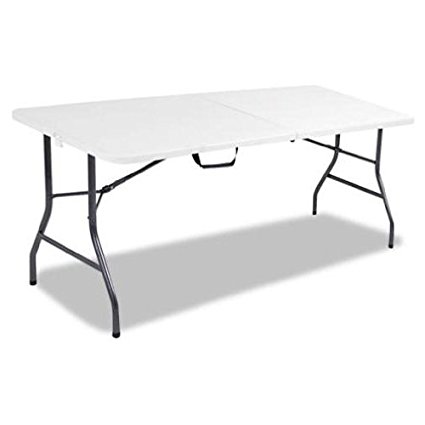 Cosco Products, 6-feet Centerfold Folding Table, Color: White Specked Pewter (Complete Set)