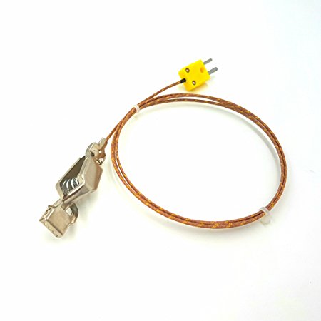 Perfect-Prime TL0501, K-Type Sensor Probes Alligator Clip Probe for K-Type Probe Thermocouple Sensor & Meter in Temperature Range from upto 500 °C