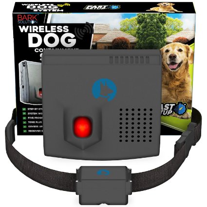 Premium Wireless Dog Fence with Radio & IN- Ground Cord Electric Wi-Fi Transmitter - Exclusive Design