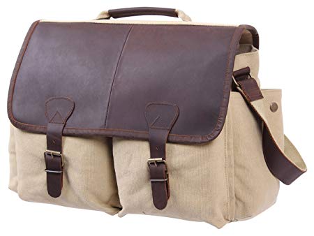 Rothco Vintage Leather Flap Messenger Bag