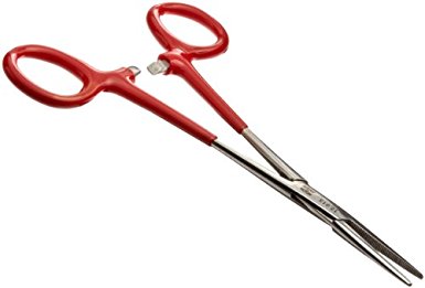 Aven 12013 Stainless Steel Hemostat Straight with Plastic Grips, 6" Length