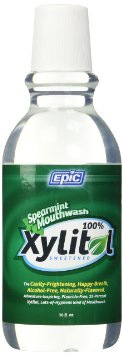 Epic Xyitol Spearmint Flavored Mouthwash 16-Ounce