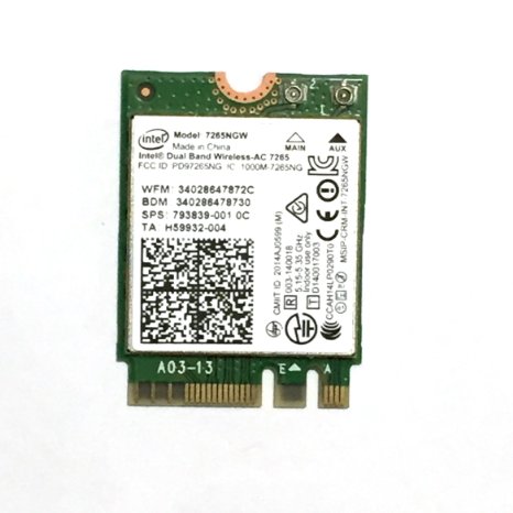 Intel 7265 IEEE 80211ac Bluetooth 40 - Wi-FiBluetooth Combo Adapter for Desktop ComputerNotebook 7265NGWGW