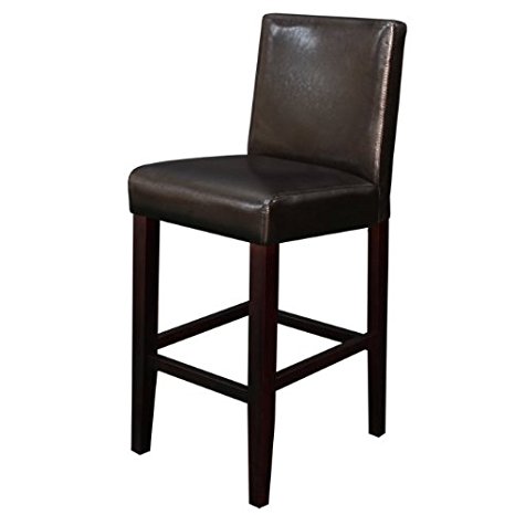 Monsoon Pacific Villa Faux Leather Counter Stool, Brown, Set of 2
