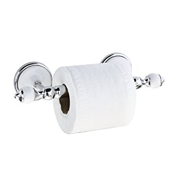 MODONA Toilet Paper Holder - White Porcelain & Chrome - Arora Series - 5 Year Warrantee