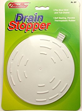 Flat 5in Drain Stopper - Kitchen Sink or Bath - Non-toxic - Manufactured in USA
