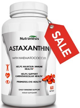 Astaxanthin - Natural Extract Dietary Supplement in Softgels for Cardiovascular Support Promotes Eye Health Maintains Immune Function 100 Money Back Guarantee Worth a Try