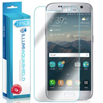 Galaxy S7 Screen Protector (2-Pack), ILLUMI AquaShield Premium High Definition Ultra Clear / Invisible Bubble-Free UV Resistant Self-Healing Film w/ Lifetime Warranty