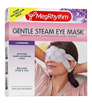 MegRhythm Gentle Steam Warming Eye Mask, Lavender, Pack of 7