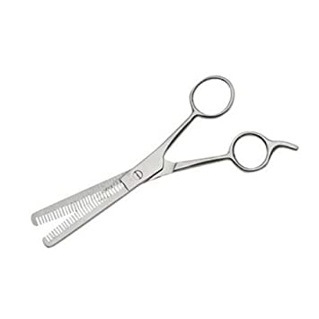 Barber Thinning Shears, Ice Tempered, Double Teeth 6"