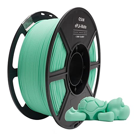 eSUN Matte PLA Filament 1.75mm, Low Density Matte 3D Printer PLA Filament, 1KG Spool 3D Printing Filament for 3D Printers, Mint Green 1