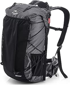 Naturehike Hiking Camping Backpack 45L/65L Lightweight Internal Frame with Rain Cover for Backpacking Outdoor Sports (Black, (60 5) L)