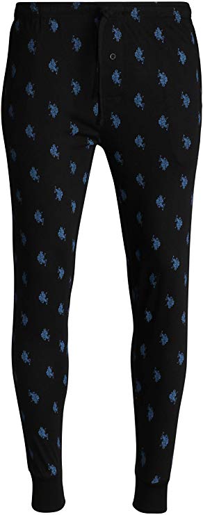 U.S. Polo Assn. Mens’ Knit Jogger Lounge Pajama Pants with Allover Print