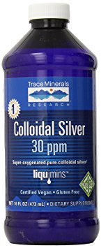 Trace Minerals Research CLS02 - Colloidal Silver 30 PPM Supplement, 16 Ounce