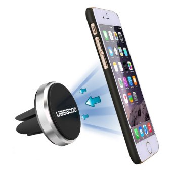 Car Mount ,Ubegood [Car Mount Holder] Magnetic Cradle-less Universal Car Air Vent Mount Holder for Nexus 5x / Nexus 6P / iPhone 6s / 6/6s Plus and Andriod Cellphones (Silver)