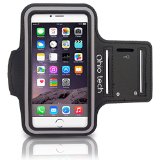 Ohio Tech iPhone Running and Exercise Armband for iPhone 6 5 5s 5c 4 4s -  Black