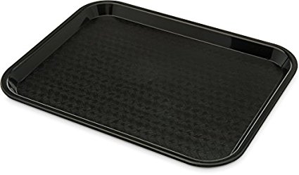 Carlisle CT1014-8103 Café Standard Cafeteria / Fast Food Tray, 10" x 14", Black (Pack of 6)