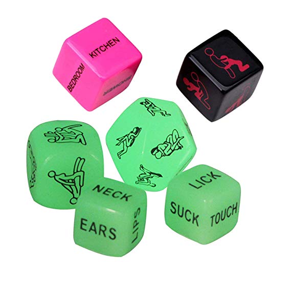 Funny and Romantic Role Playing Dice Luminous Dice Game,Novelty Gift for Honeymoon bacherette Party,Him and Her, Bridal Shower, Groom Roast,Newlyweds, Wedding, Anniversary, Marriage 2019