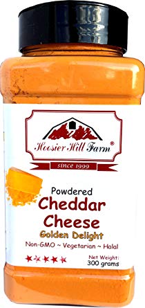 Cheddar Cheese Powdered (300 Grams) Easy Ingredient and Savory Topping by Hoosier Hill Farm