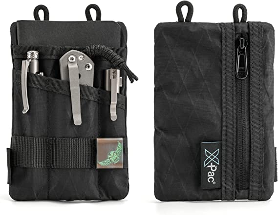 VIPERADE VE1 X-Pac Pocket Organizer, EDC Pouch for Men, EDC Pocket Organizer Storage EDC Gears, Best EDC Organizer to Hold Your Flashlight/Pocket Knife, Tactical Pen, Notebook (Xpac-Black)