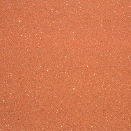 Three (3) 10"x12" Sheets of Siser Glitter Iron-on Heat Transfer Vinyl Sheets (Neon Orange)