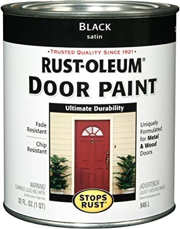 Rust-Oleum 238310 Door Paint, Black, 1-Quart