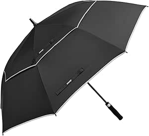 G4Free 47/54/62/68 Inch Automatic Open Golf Umbrella Oversize Extra Large Double Canopy Vented Windproof Waterproof Stick Umbrellas