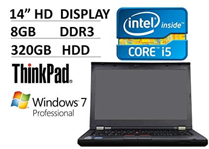 2016 Lenovo Thinkpad T430 14-inch Business Laptop PC (Intel Dual Core i5 Processor up to 3.3GHz, 8GB RAM, 320GB HDD 7200rpm, WLAN, Webcam, DVD, USB 3.0, Windows 10 Pro) (Certified Refurbished)