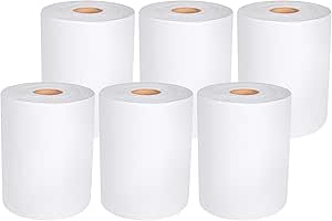 Restaurantware-Clean Tek Professional 600 Feet x 8 Inch Hardwound Paper Towel, 1 Bathroom Paper Towel Roll - Dispensers Sold Separately, 1 Ply, White Paper Towel Roll, Embossed, Multi-Purpose