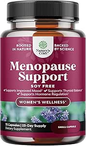 Soy Free Menopause Supplement for Women - Herbal Menopause Relief for Women for Night Sweats Hot Flashes Mood Support and Hormone Balance for Women with Black Cohosh & Vitex Chaste Berry - Mini Caps