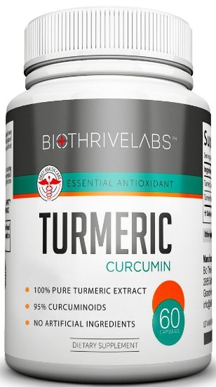 Powerful Turmeric Curcumin Supplement with 95 Curcuminoids Extra Strong Antioxidant Formula - 100 Natural - Anti-Aging Anti-Inflammatory - 60 Vegetarian Capsules
