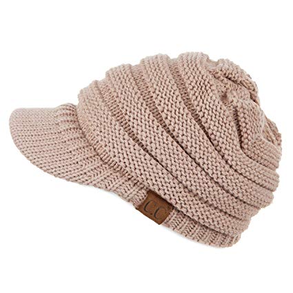 C.C Hatsandscarf Exclusives Women's Ribbed Knit Hat with Brim (YJ-131)