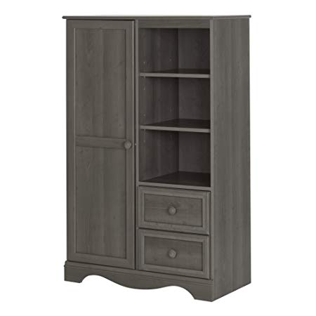 South Shore Savannah Armoire with Drawers, Gray Maple