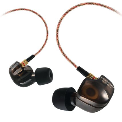 KZ ATE Copper Driver Ear Hook HiFi in Ear Earphone Sport Headphones for Running with Foam Eartips with Microphone