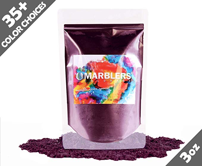 Marblers Powder Colorant 3oz (85g) [Wine] | Pearlescent Pigment | Tint | Pure Mica Powder for Resin | Dye | Non-Toxic | Great for Paint, Concrete, Epoxy, Soap, Nail Polish, Cosmetics