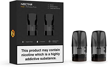 2X Nectar Hive Refillable Pods | 2.0ml Capacity Inhale Activated Vape Pods for Nectar Hive Vape Pen | Suitable for e-Liquids, CBD and Thick Oils (2)